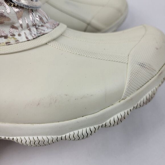 Sperry Top Spider Women's Ivory Metallic Animal Print Waterproof Ankle Boots 7M - Picture 7 of 15
